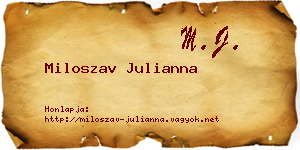 Miloszav Julianna névjegykártya