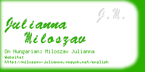 julianna miloszav business card